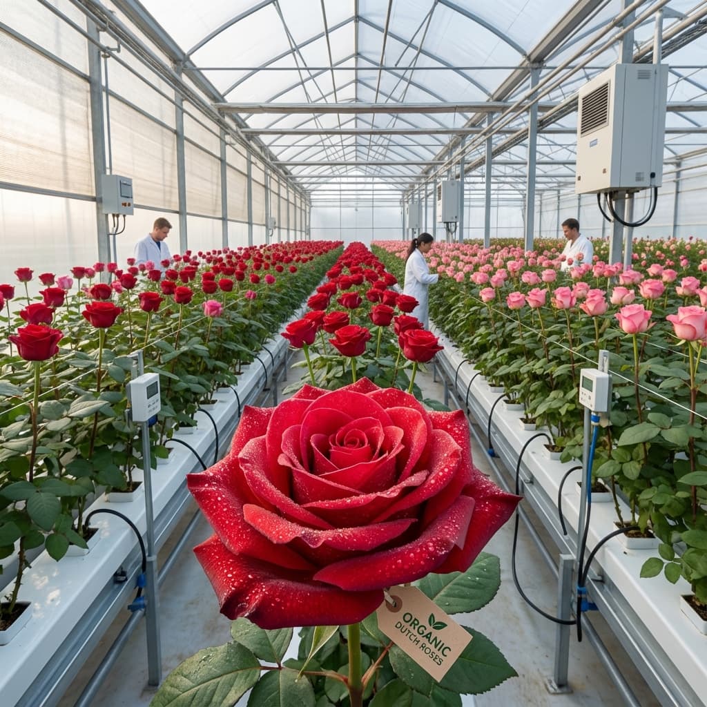 Dutch roses polyhouse