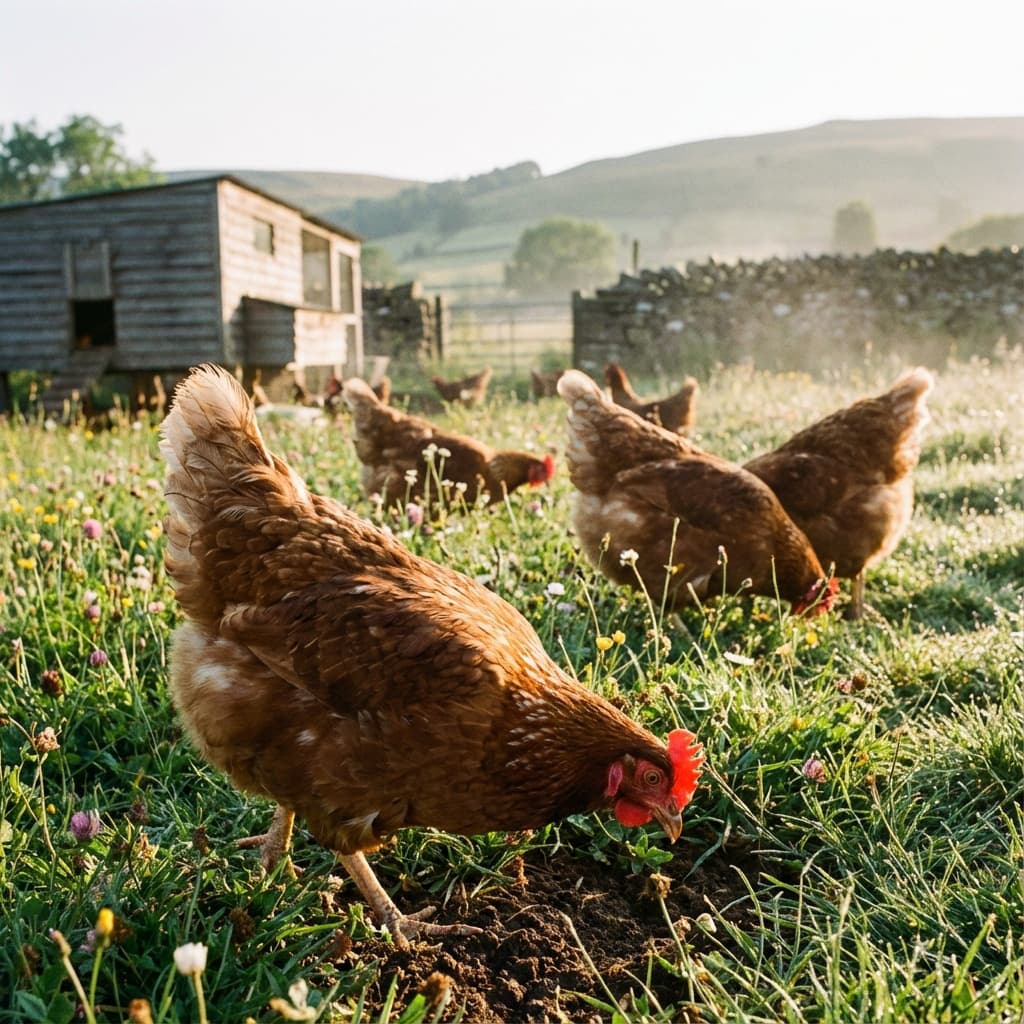 Free-range chickens